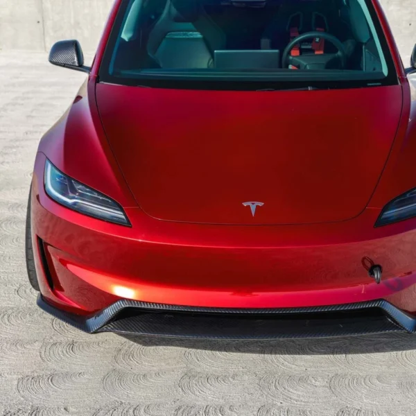 TESLA MODEL 3 PERFORMANCE (2024+) CARBON FIBER FRONT LIP SPOILER - Image 3