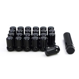 Spline Drive Black 14x1.50 Lugnuts With Socket set of 20