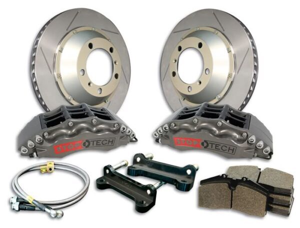 StopTech 08-13 BMW M3/11-12 1M Coupe Front BBK w/ ST-60 Trophy Calipers Slotted 380x35mm Rotors